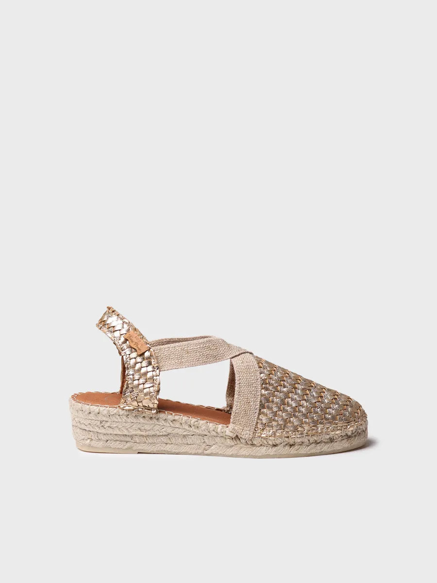 Toni Pons Siracusa espadrille compensée cuir tressé