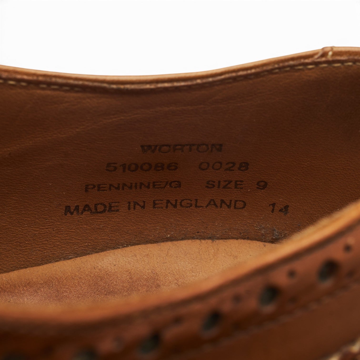 Loake 1880 Worton derbies cuir marron pointure 9