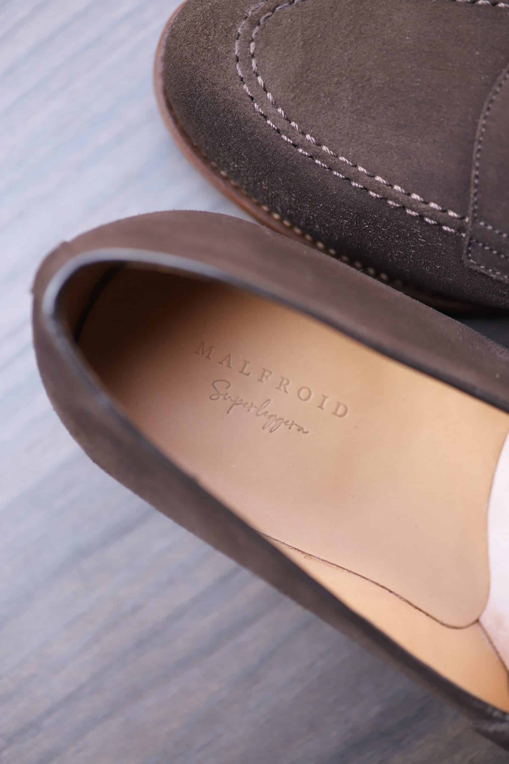 Malfroid Newport Superleggera mocassin penny velours