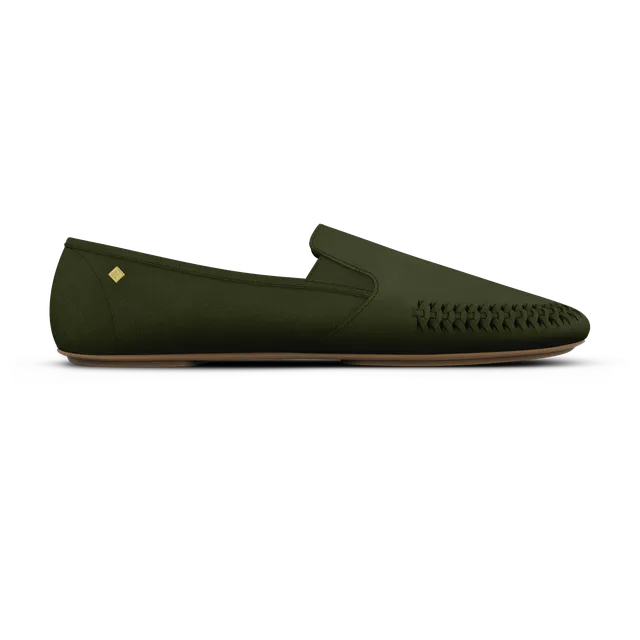 Rivieras Jazz Suede Tressé Kaki chaussures cuir