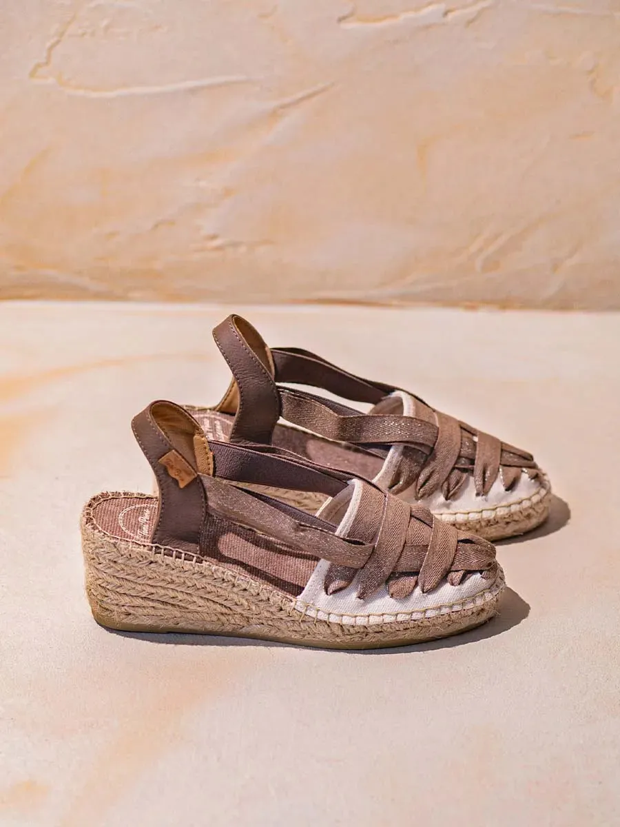 Toni Pons Tracy-CZ espadrilles toile compensées rubans