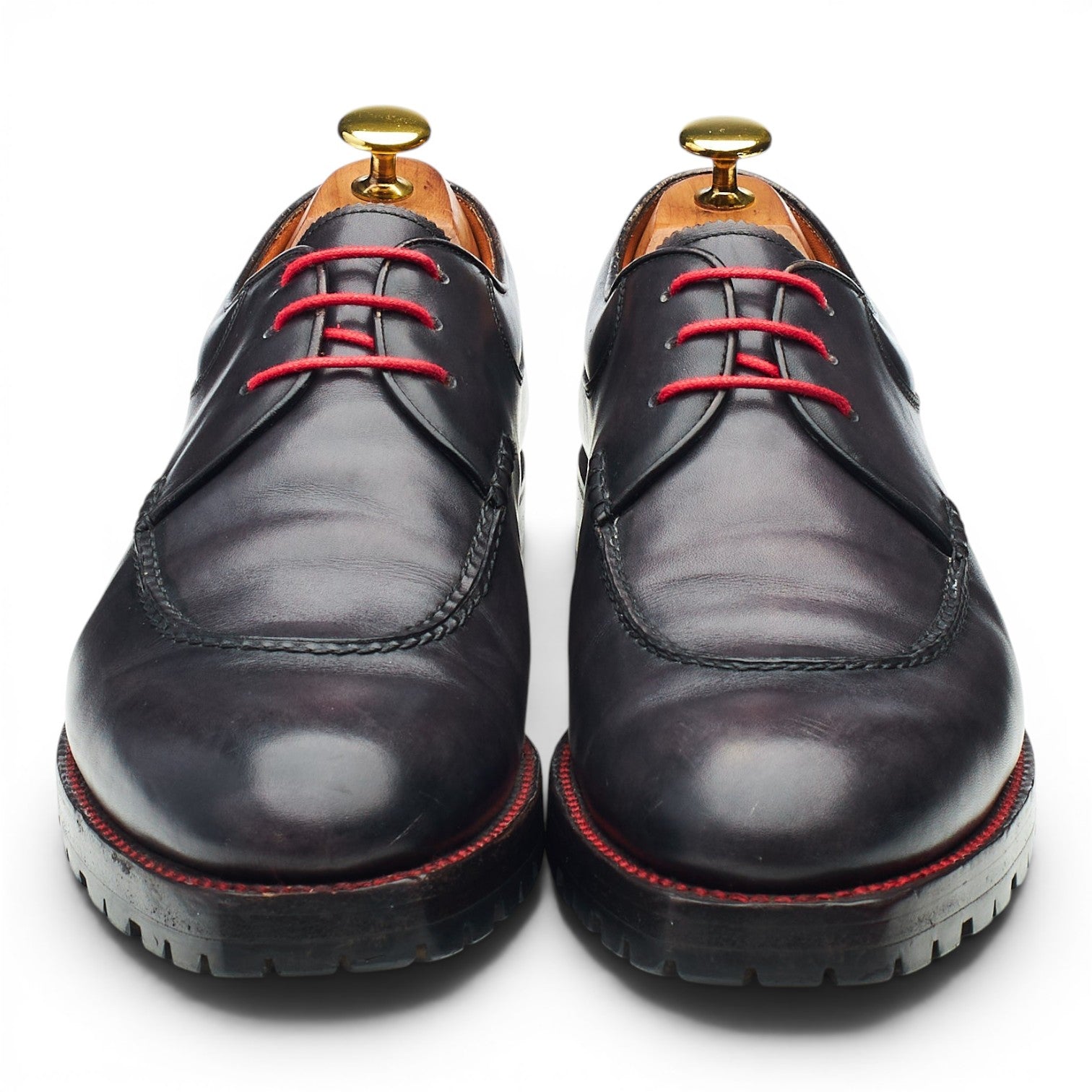 Berluti derby cuir gris foncé UK 9