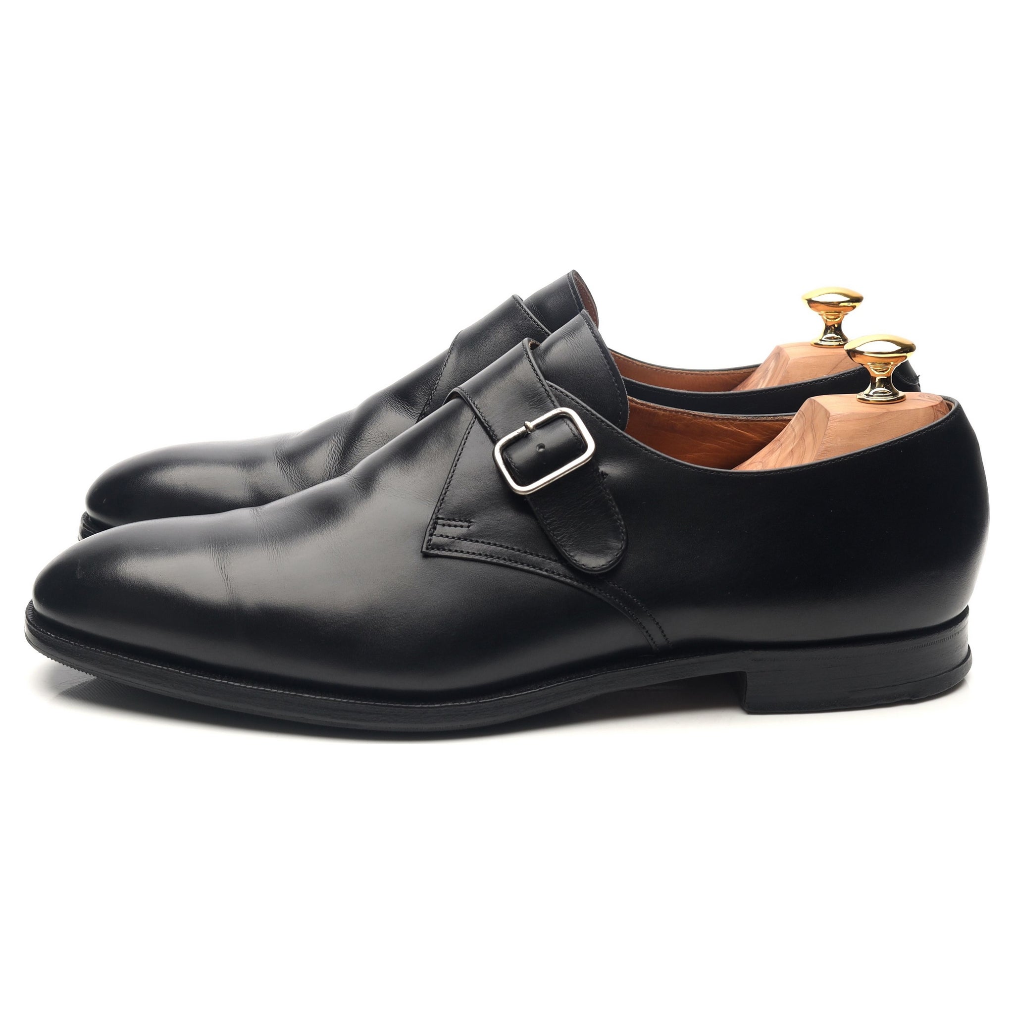 Crockett & Jones Grosvenor monk cuir noir UK 12