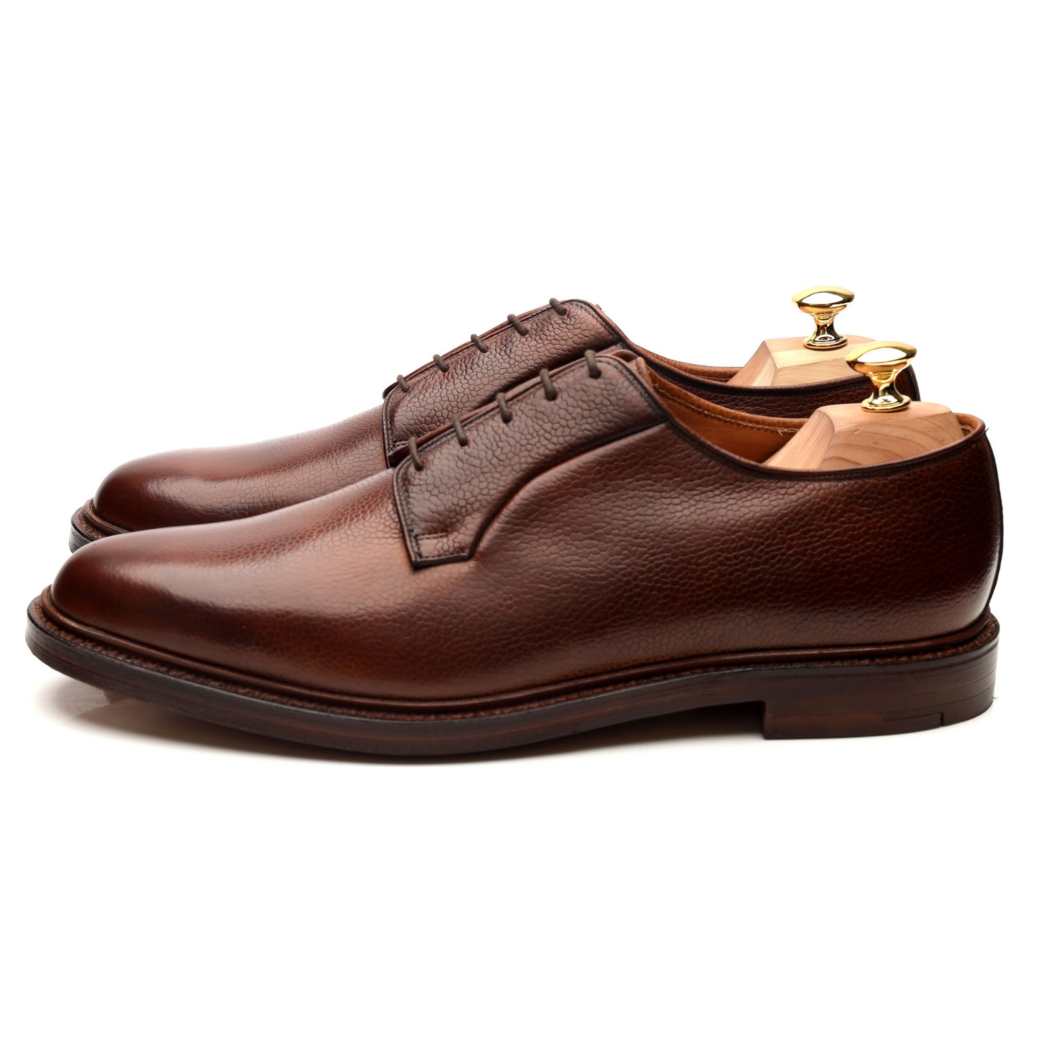 Crockett & Jones derby cuir marron UK 11 E grainé