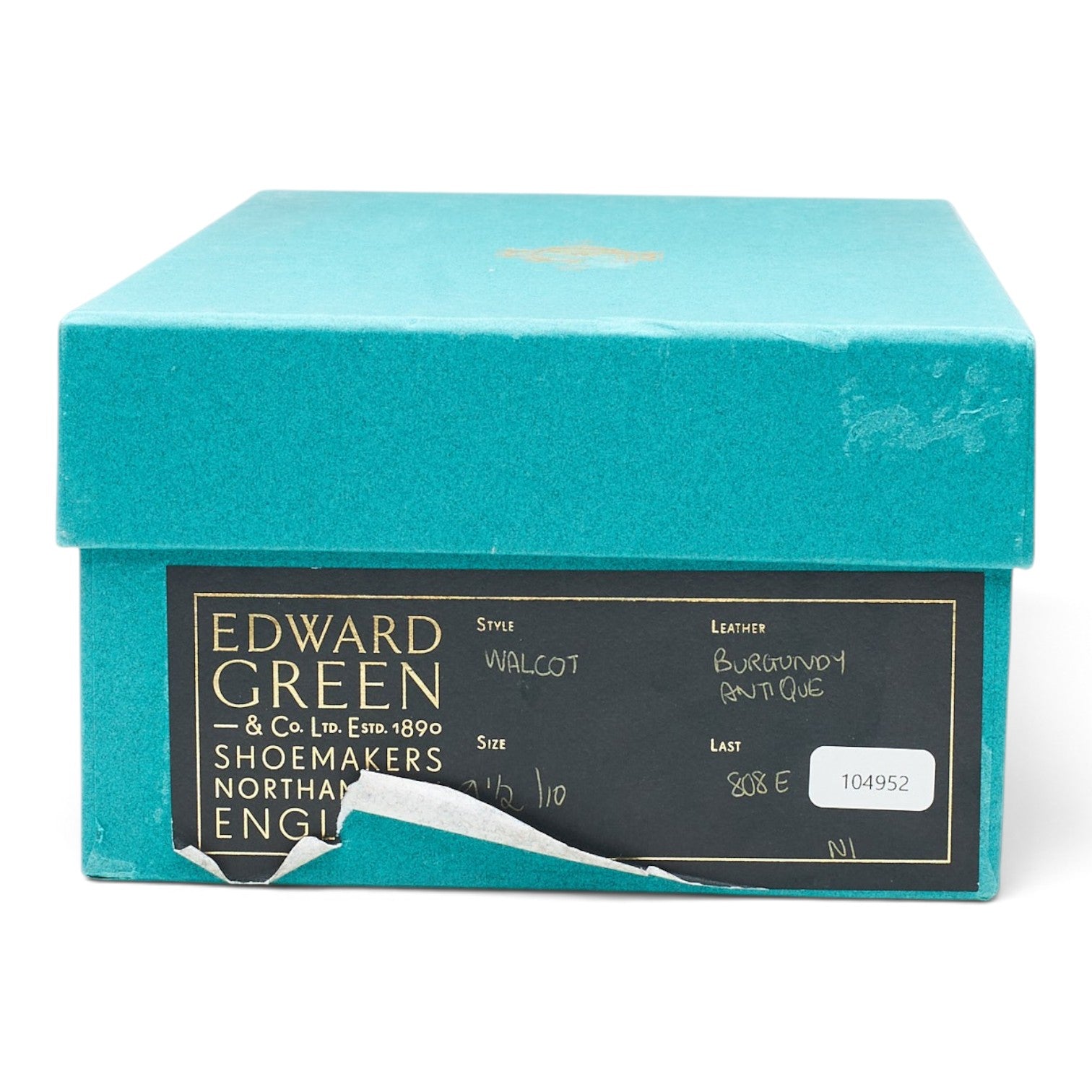 Edward Green Walcot oxford cuir bordeaux UK 9.5