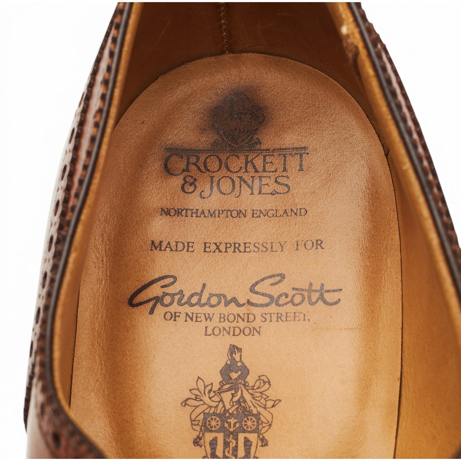 Gordon Scott Broker richelieu brogue cuir marron UK 9