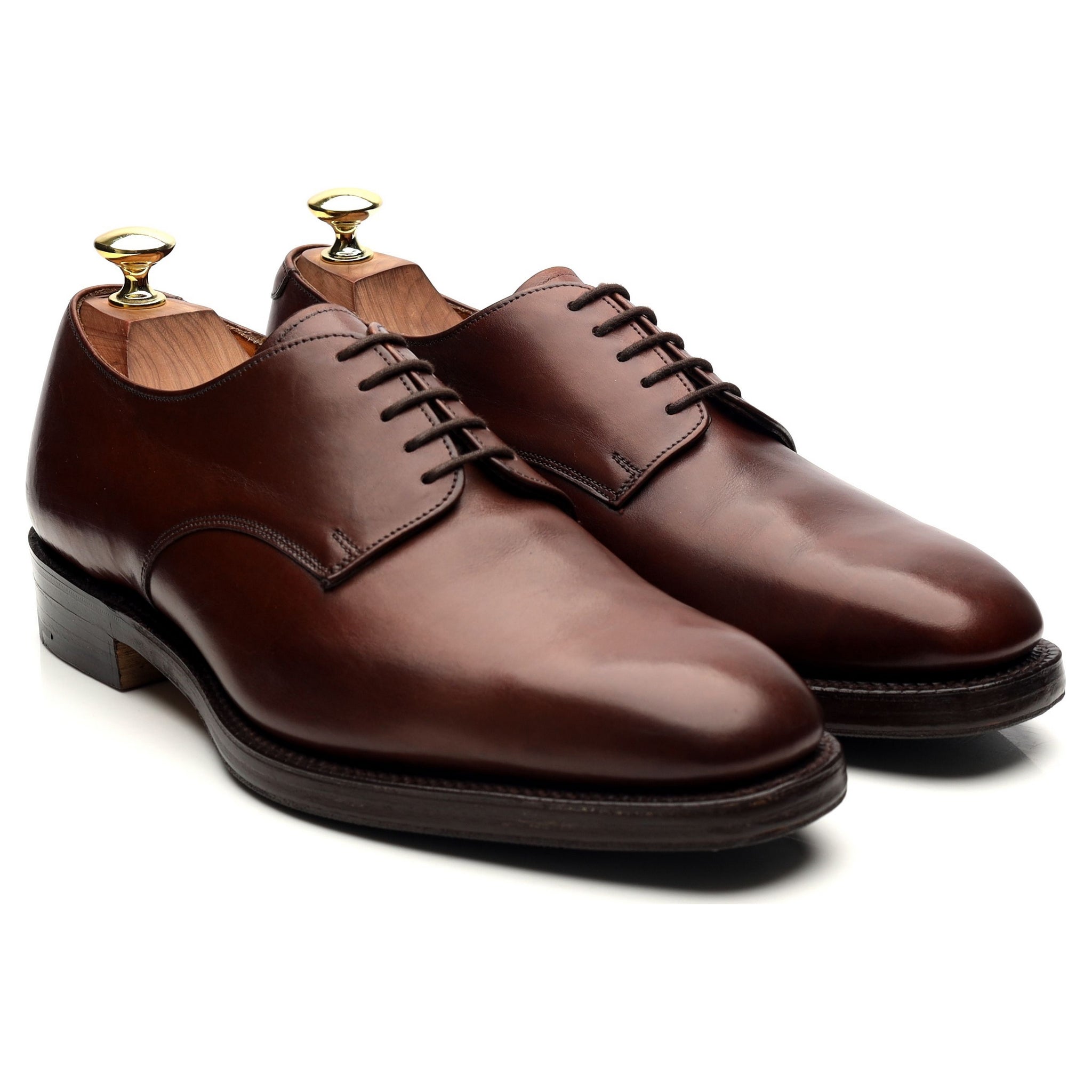 Grenson derby cuir marron vintage pointure UK 8