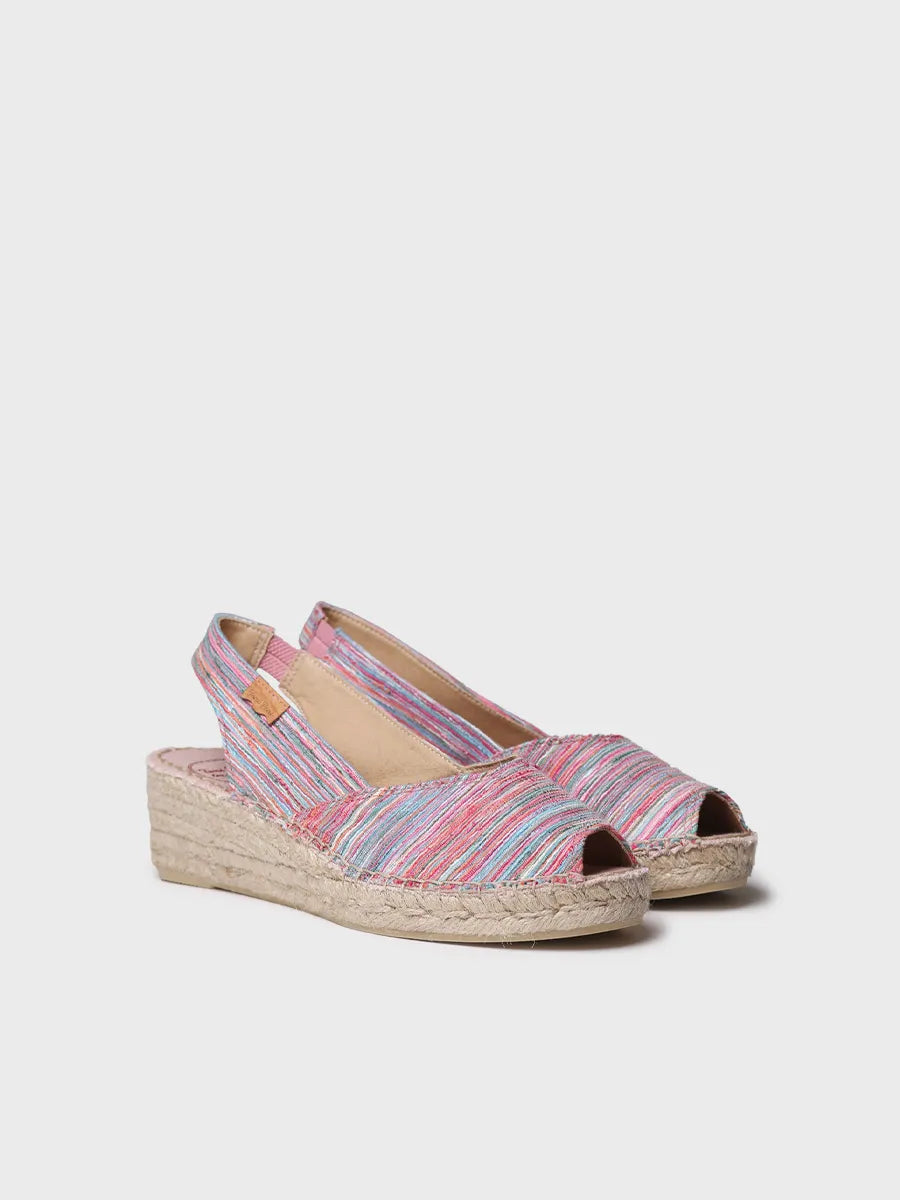 Toni Pons Beri-RG espadrilles compensées toile rayée