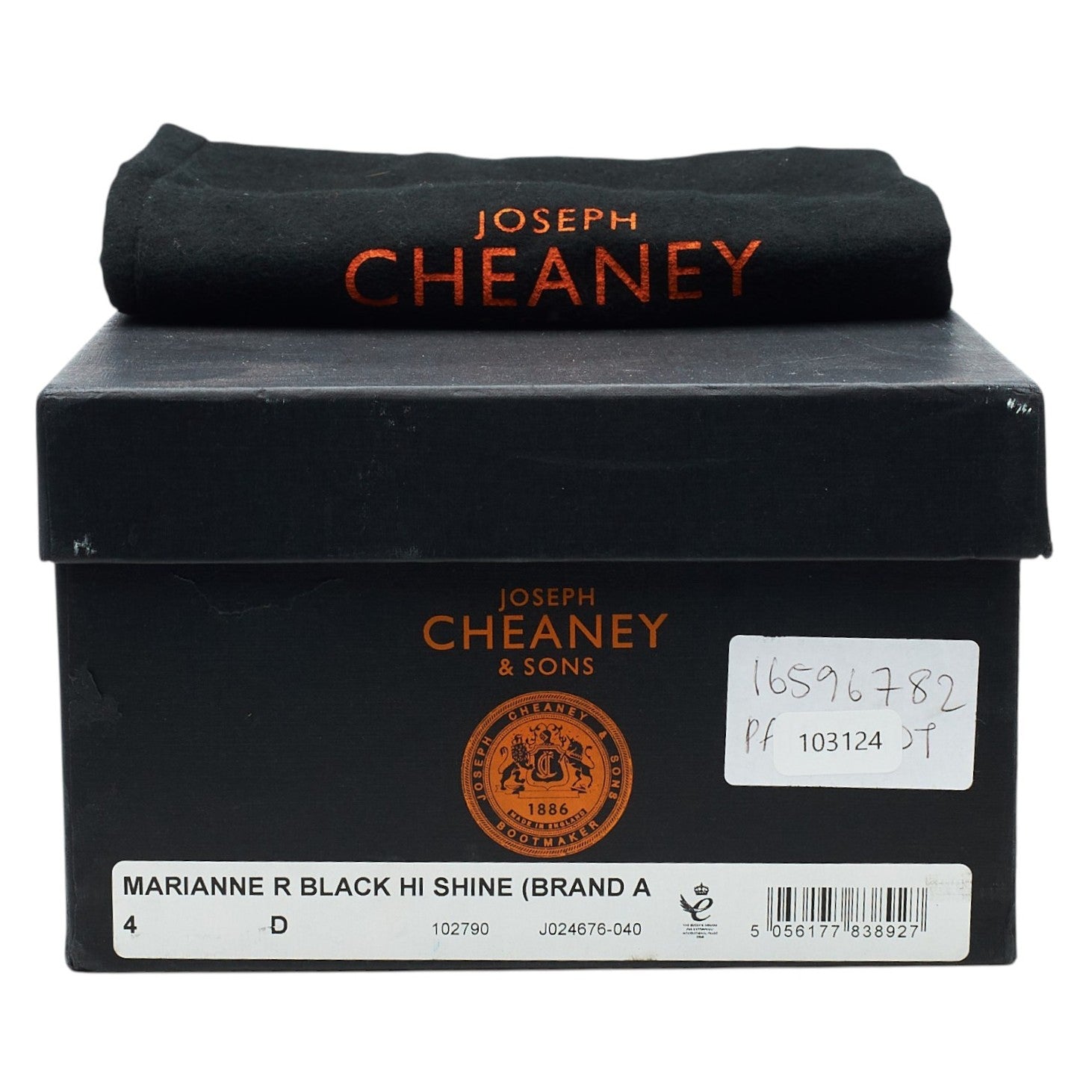 Cheaney Marianne derby brogue cuir noir femme UK 4