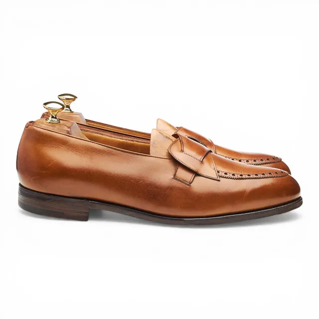 New & Lingwood mocassins cuir marron UK 10 butterfly