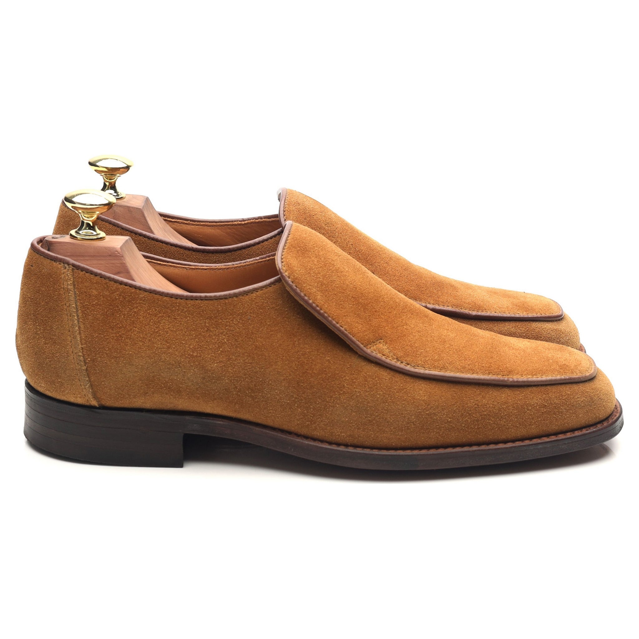 Alfred Sargent Cuba mocassins daim marron clair UK 7.5 cousu Goodyear