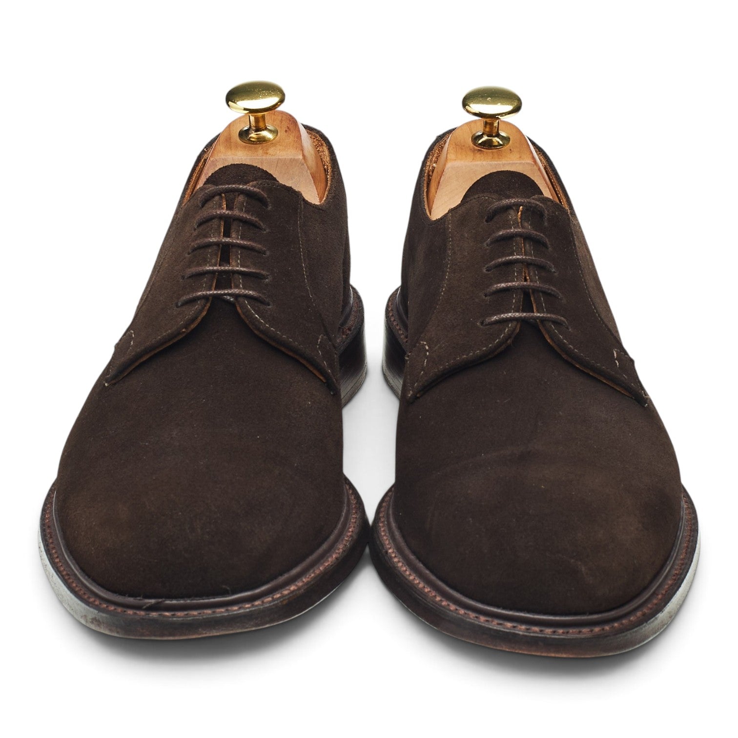 Cheaney Wye II derby daim marron foncé 7 UK cuir