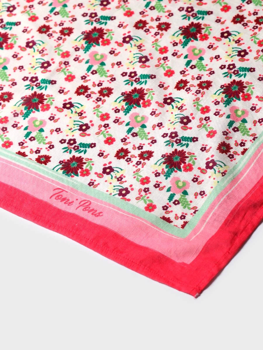 Toni Pons Fabiola foulard coton imprimé multicolore