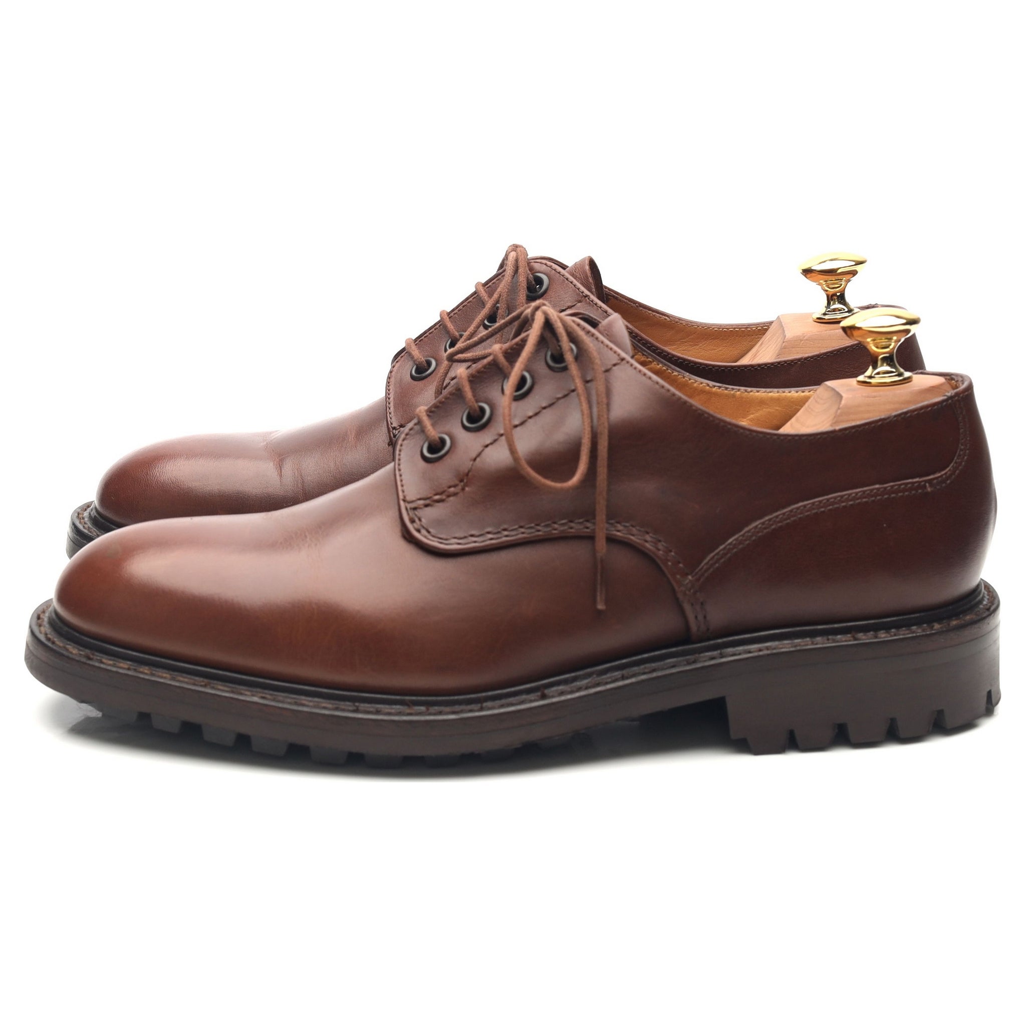 Loake Epsom derbies cuir ciré marron 6,5 UK