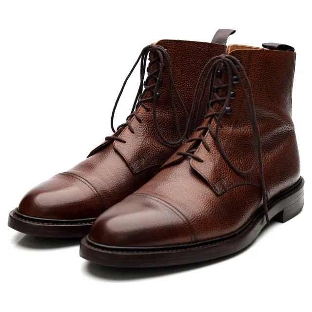 Crockett & Jones Coniston bottes cuir marron UK 9.5 grain écossais