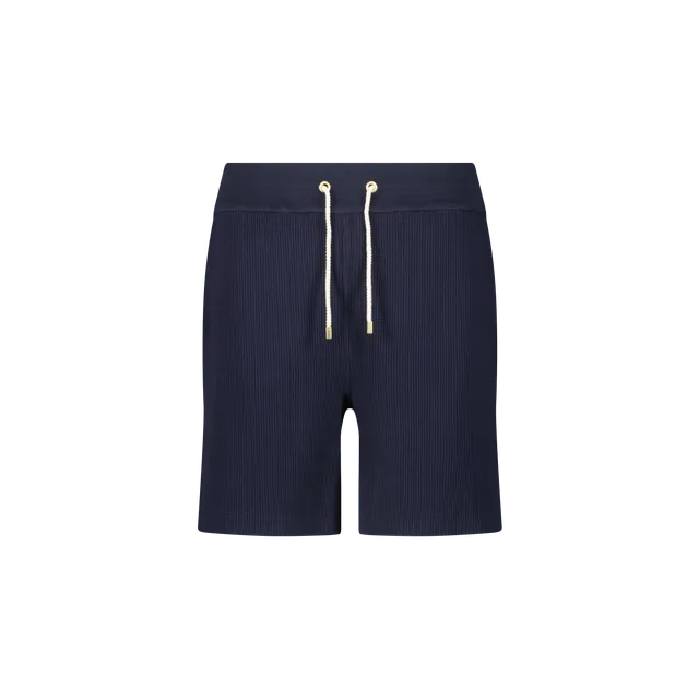 Rivieras Barbades Short Nid d'Abeille Marine Coton