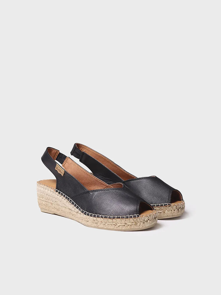 Toni Pons Bernia-P espadrille compensée cuir 5 cm