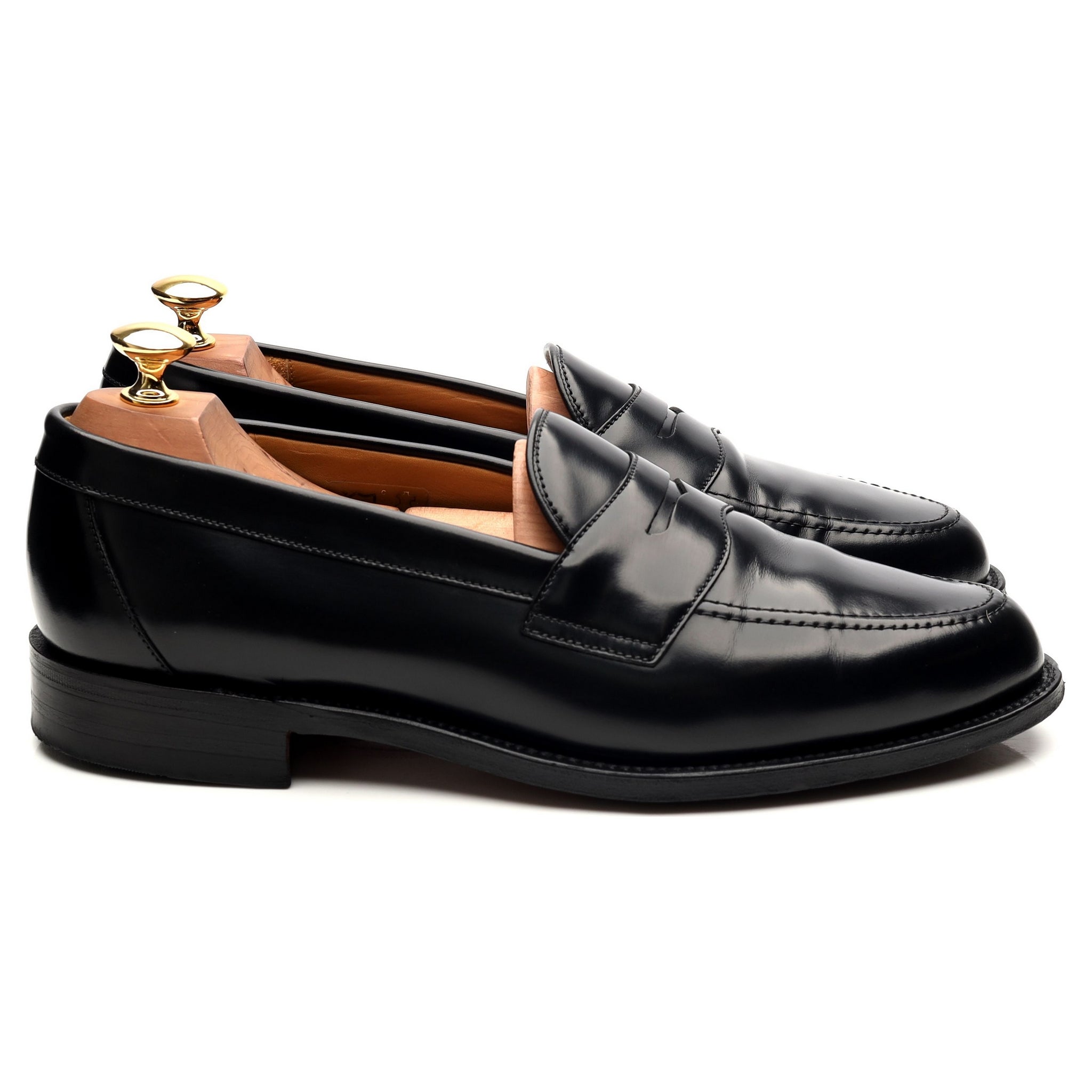 Loake Eton mocassin cuir noir pointure UK 9