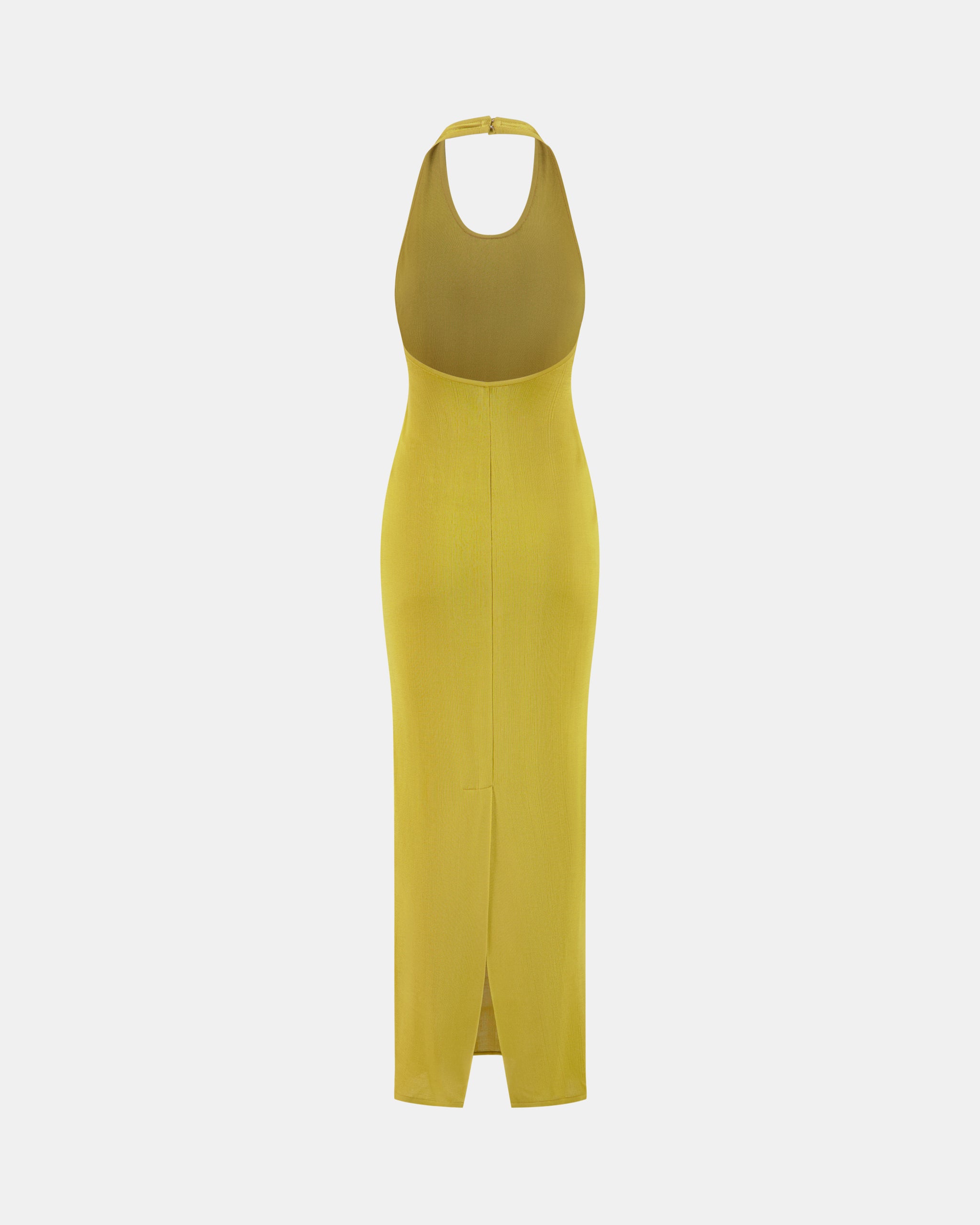 Nodaleto La Galpa robe maille dorée dos ouvert
