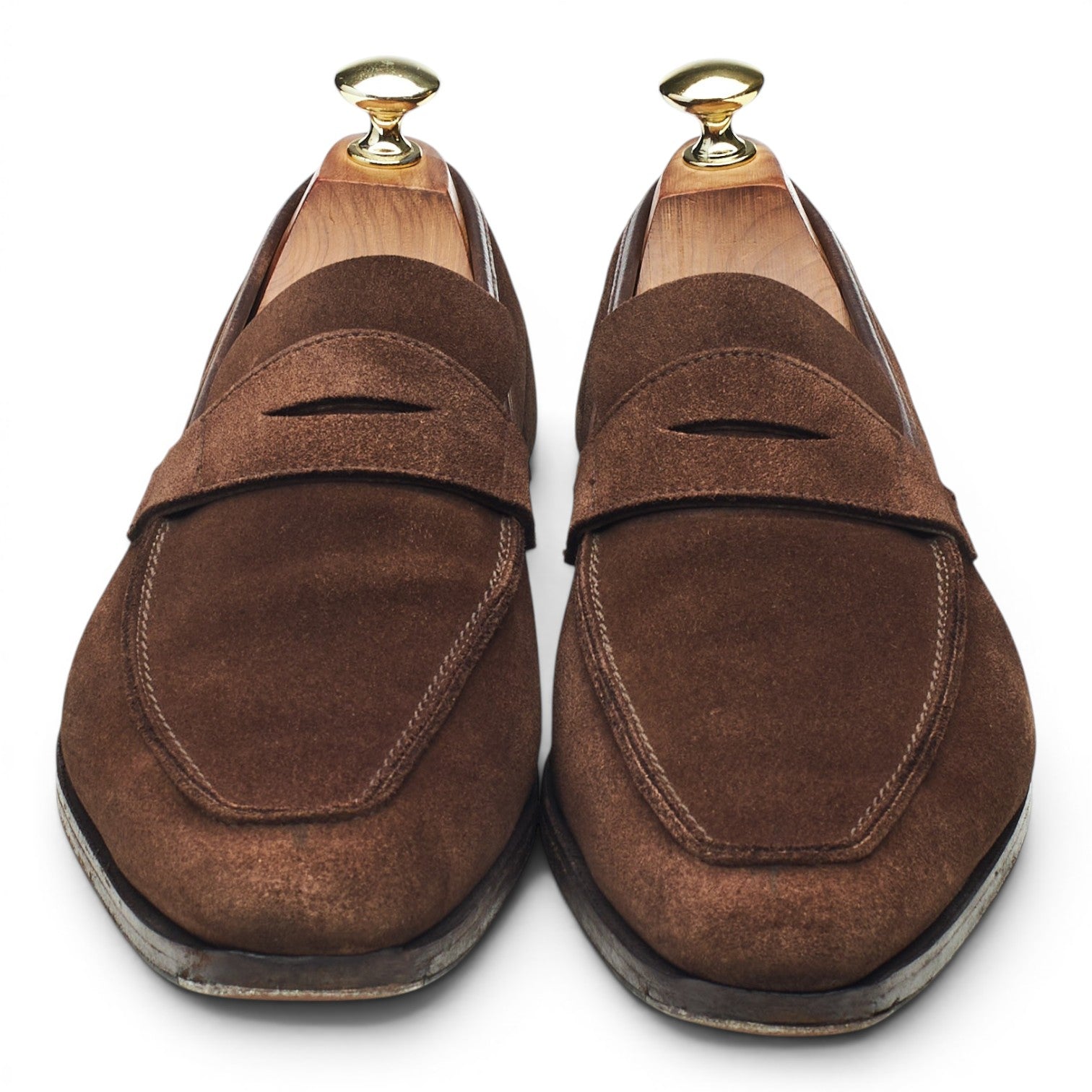George Cleverley George mocassins daim marron UK 6.5