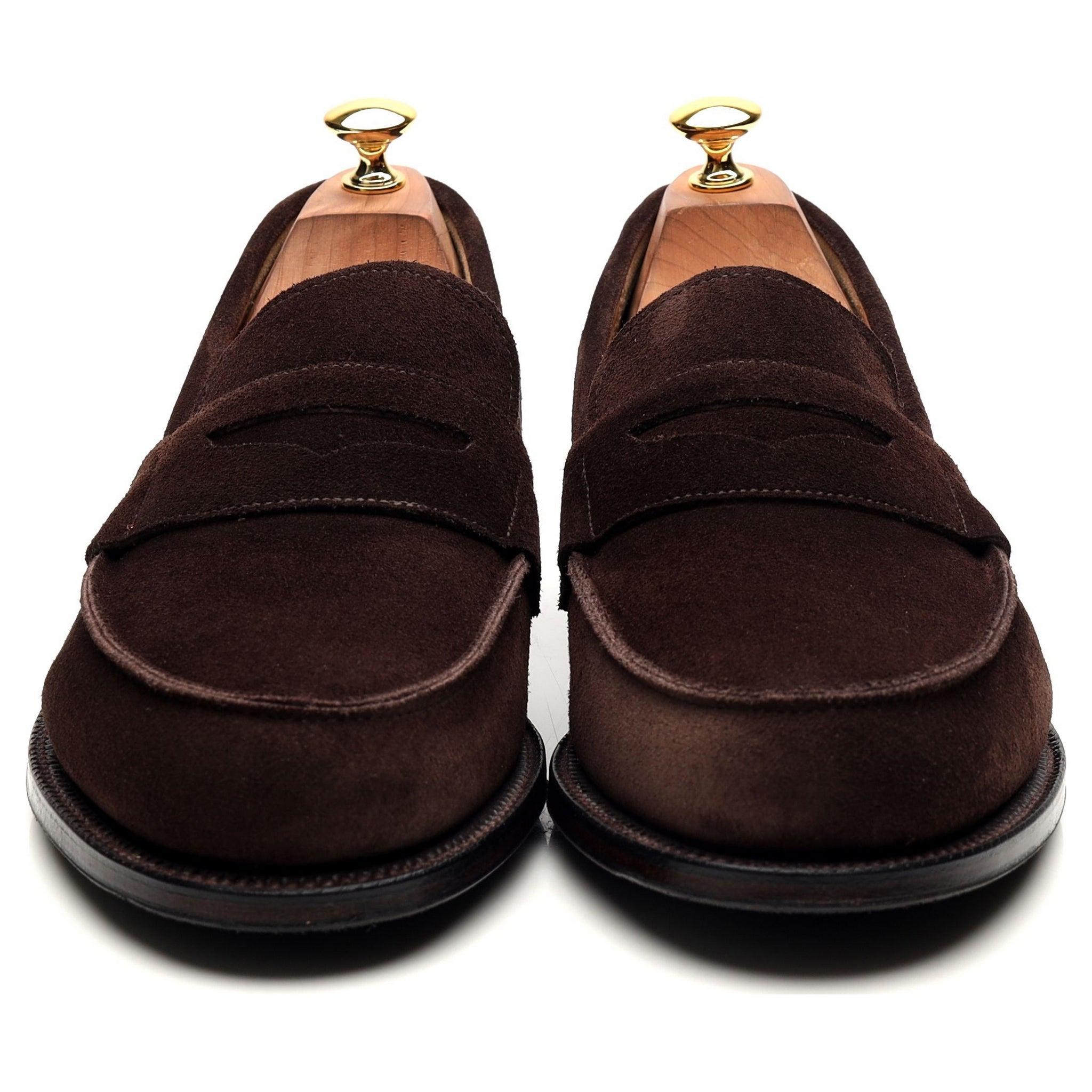 Grenson Epsom mocassins daim marron UK 10