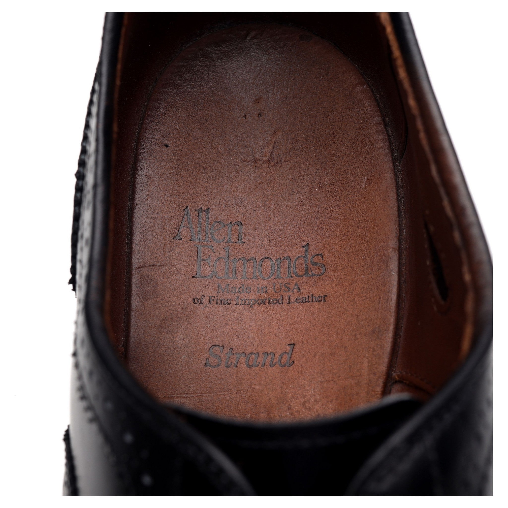 Allen Edmonds Strand oxford cuir noir pointure UK 8,5 brogue