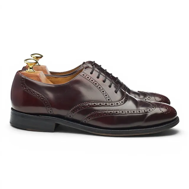 George Webb Oxford Brogue chaussures cuir bordeaux pointure UK 7