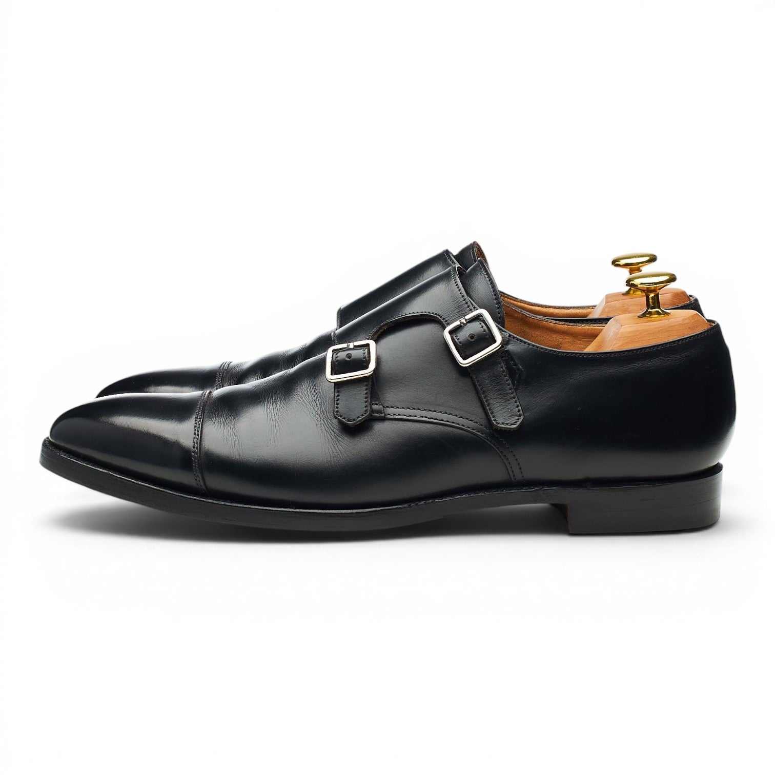 Crockett & Jones Lowndes monk cuir noir UK 8 boucles