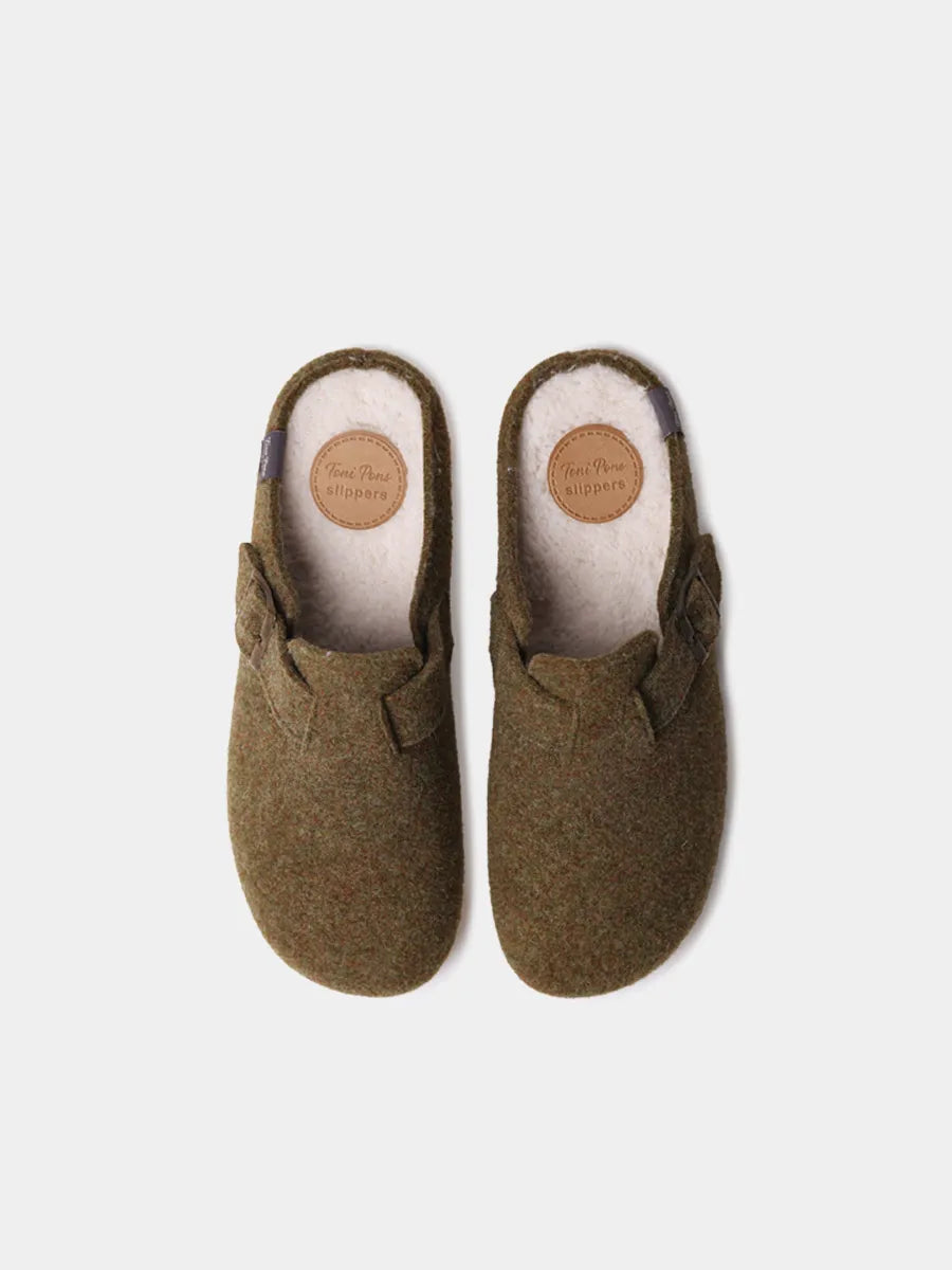 Toni Pons Norton-FP mules homme feutre à boucle 3 cm