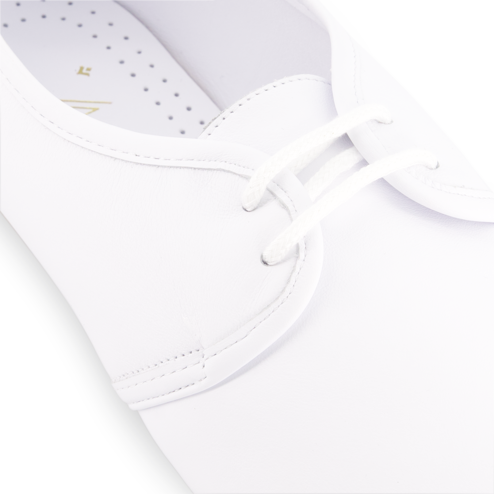 Rivieras Jazz Lacet derbies blanc cuir lisse