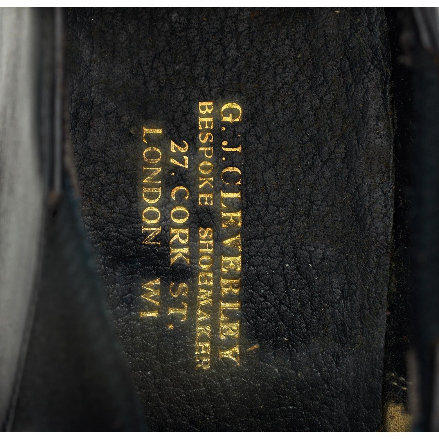 George Cleverley Lazyman mocassin cuir noir pointure UK 6.5