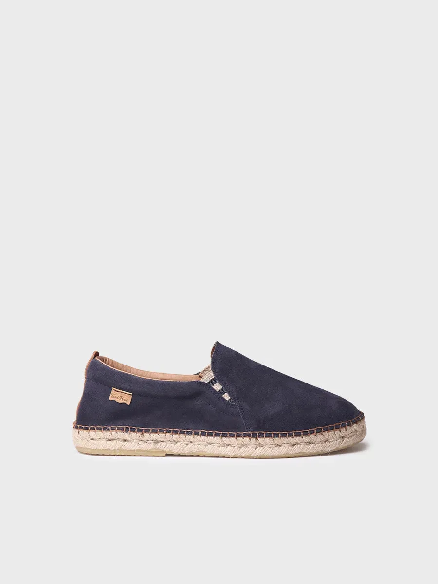 Toni Pons Marti espadrille homme suède bleu nuit