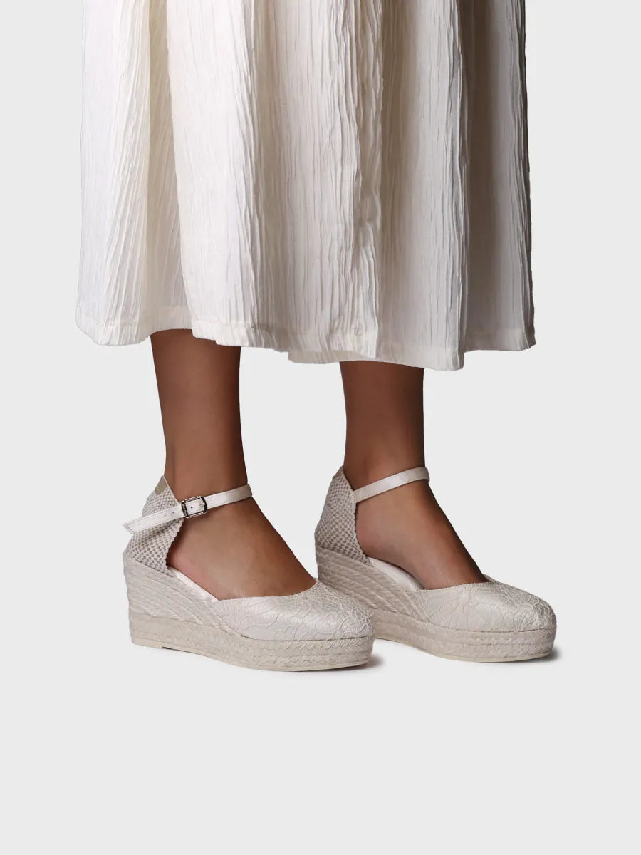 Toni Pons Orquidia espadrille mariée satin 7,5 cm