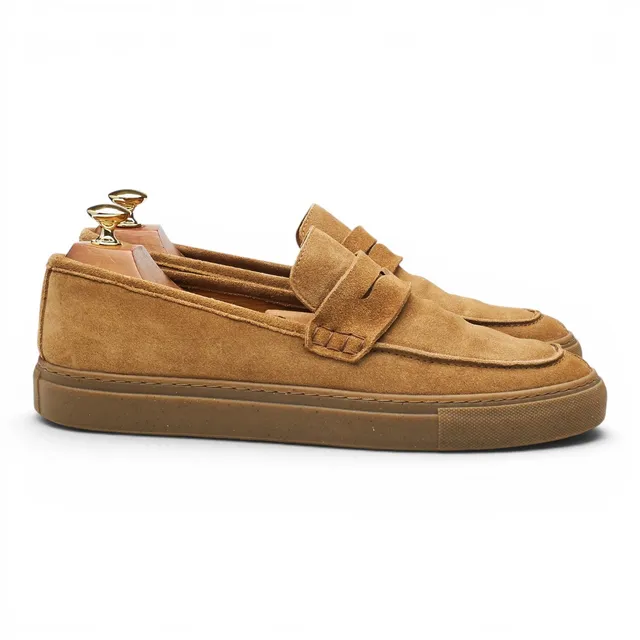 Cheaney Barcelona mocassins penny daim beige UK 9