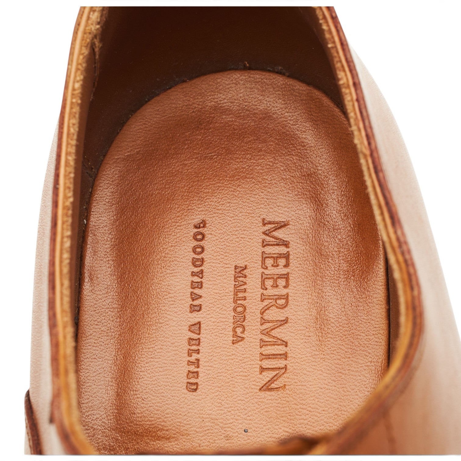 Meermin 101534 richelieu cuir marron clair UK 8