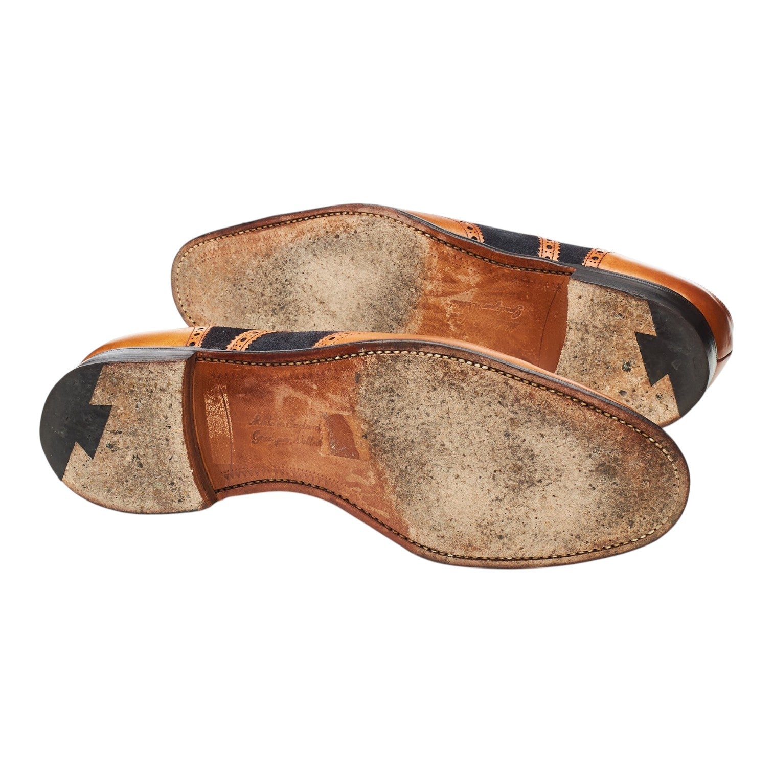 Cheaney Edwin richelieu cuir camel daim marine 7,5