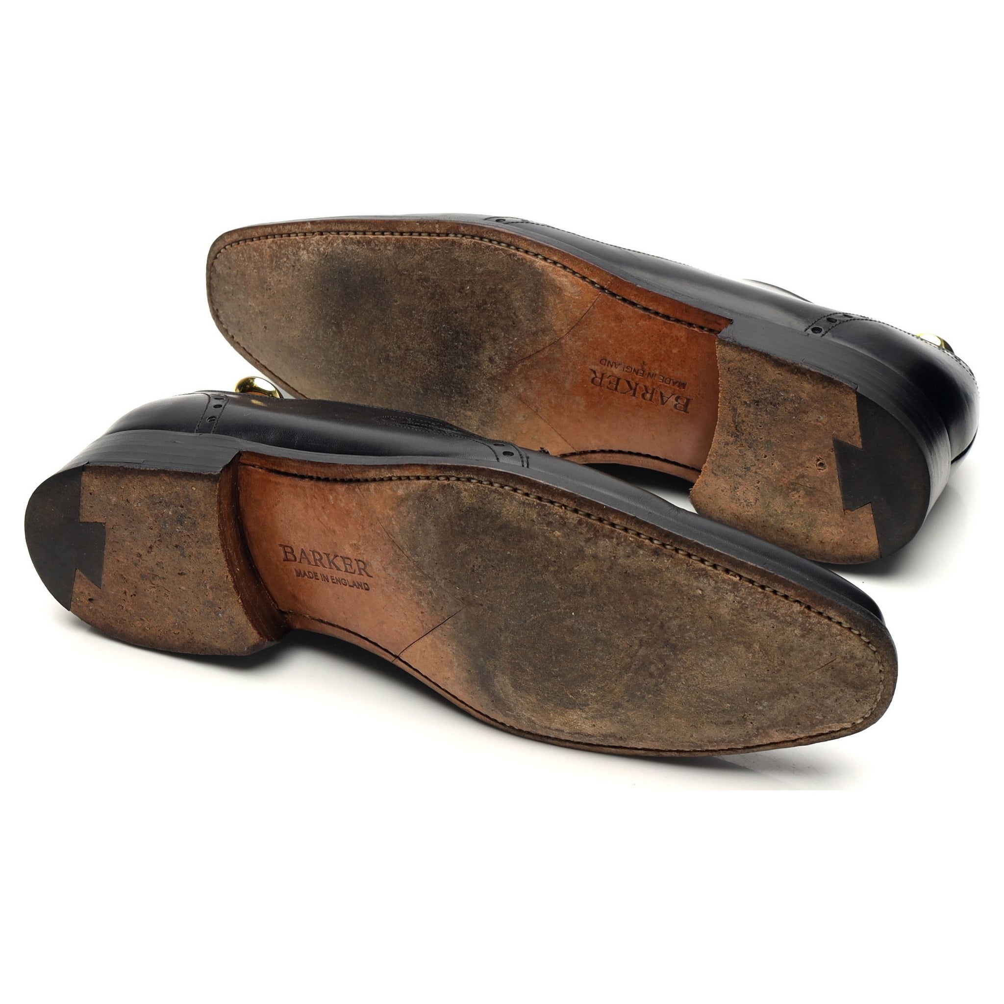 Barker Orlando Derby cuir noir pointure UK 7.5 cousu Goodyear
