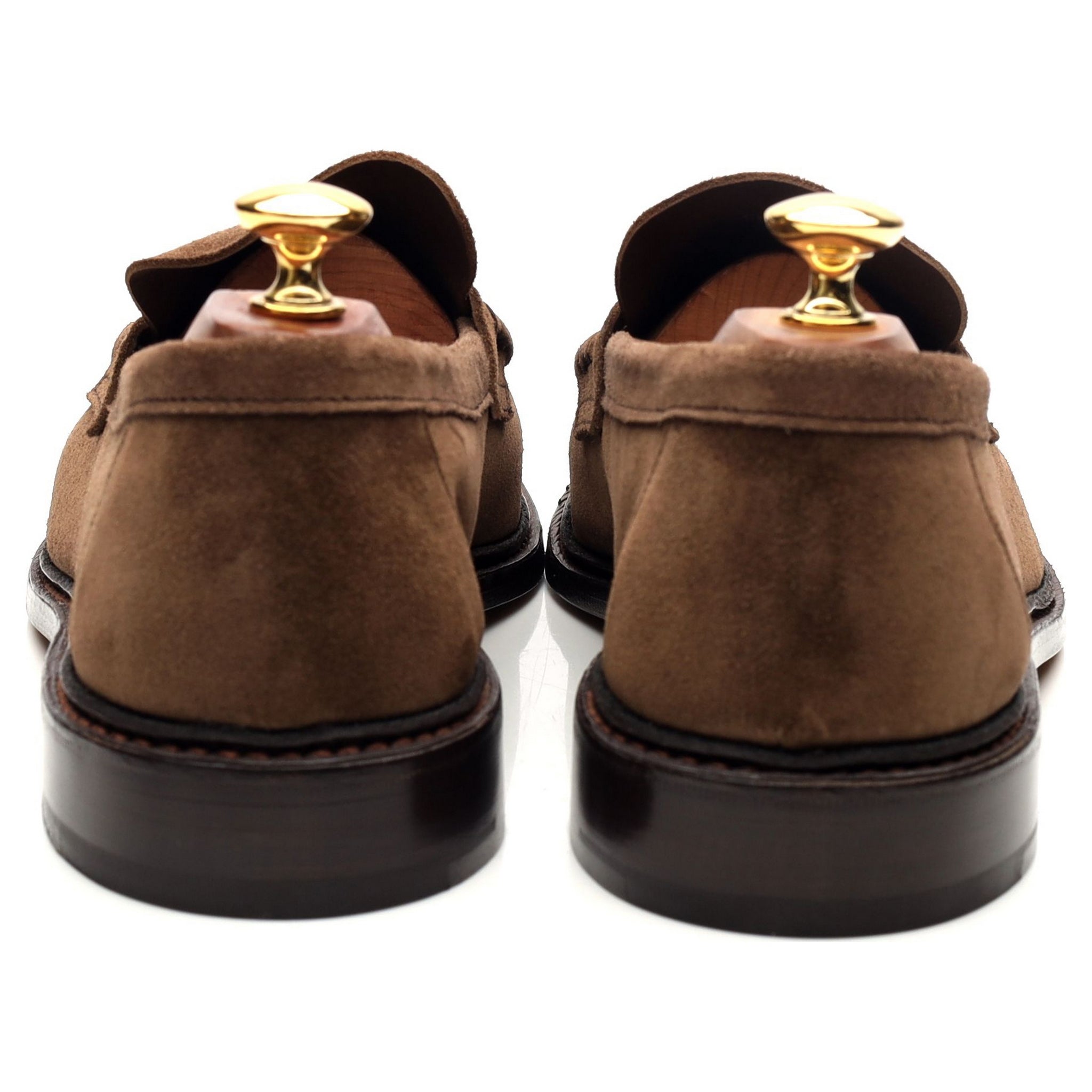 Sunspel mocassin penny suède marron UK 9