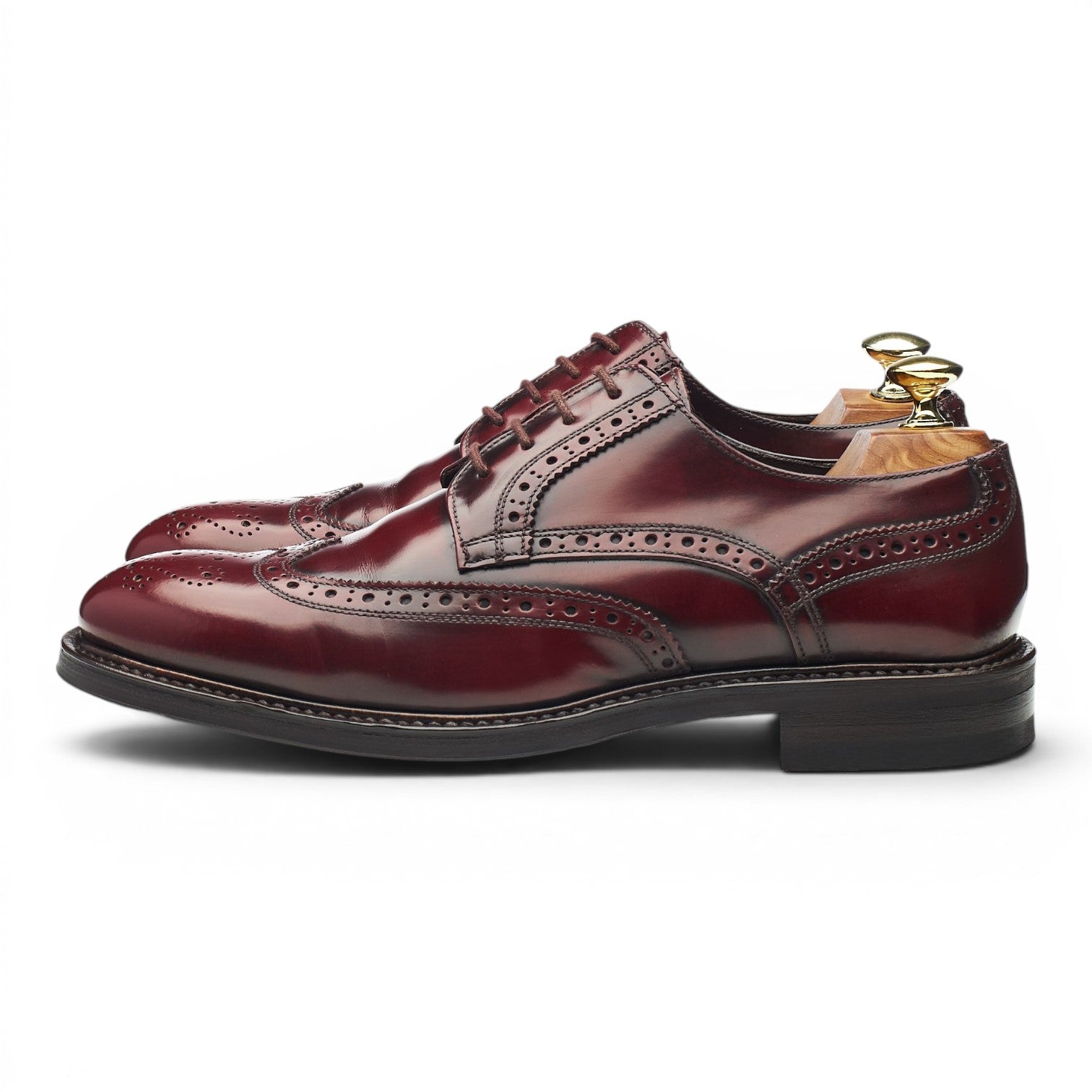 Herring Edinburgh derby cuir bordeaux pointure 7,5 semelle gomme