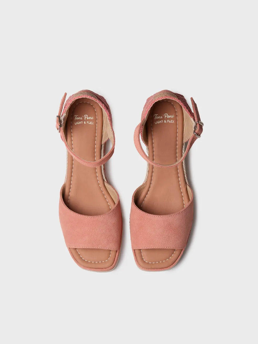 Toni Pons Brisa espadrilles compensées cuir bout ouvert talon 5 cm