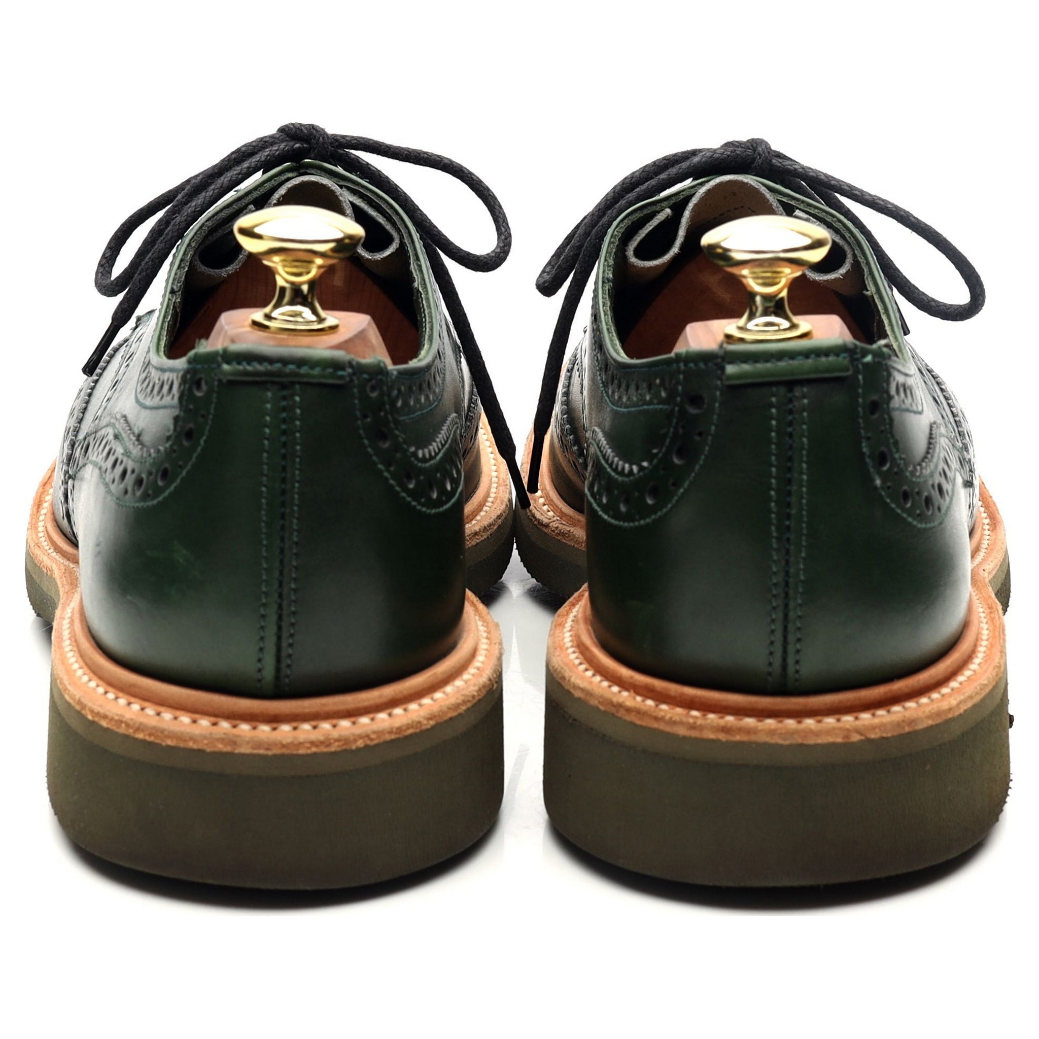 Tricker's Bourton derbys brogues cuir vert 41