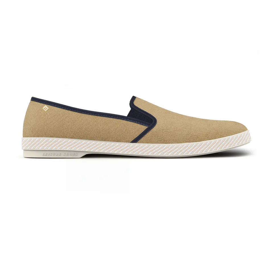 Rivieras Classic espadrilles sable marine toile