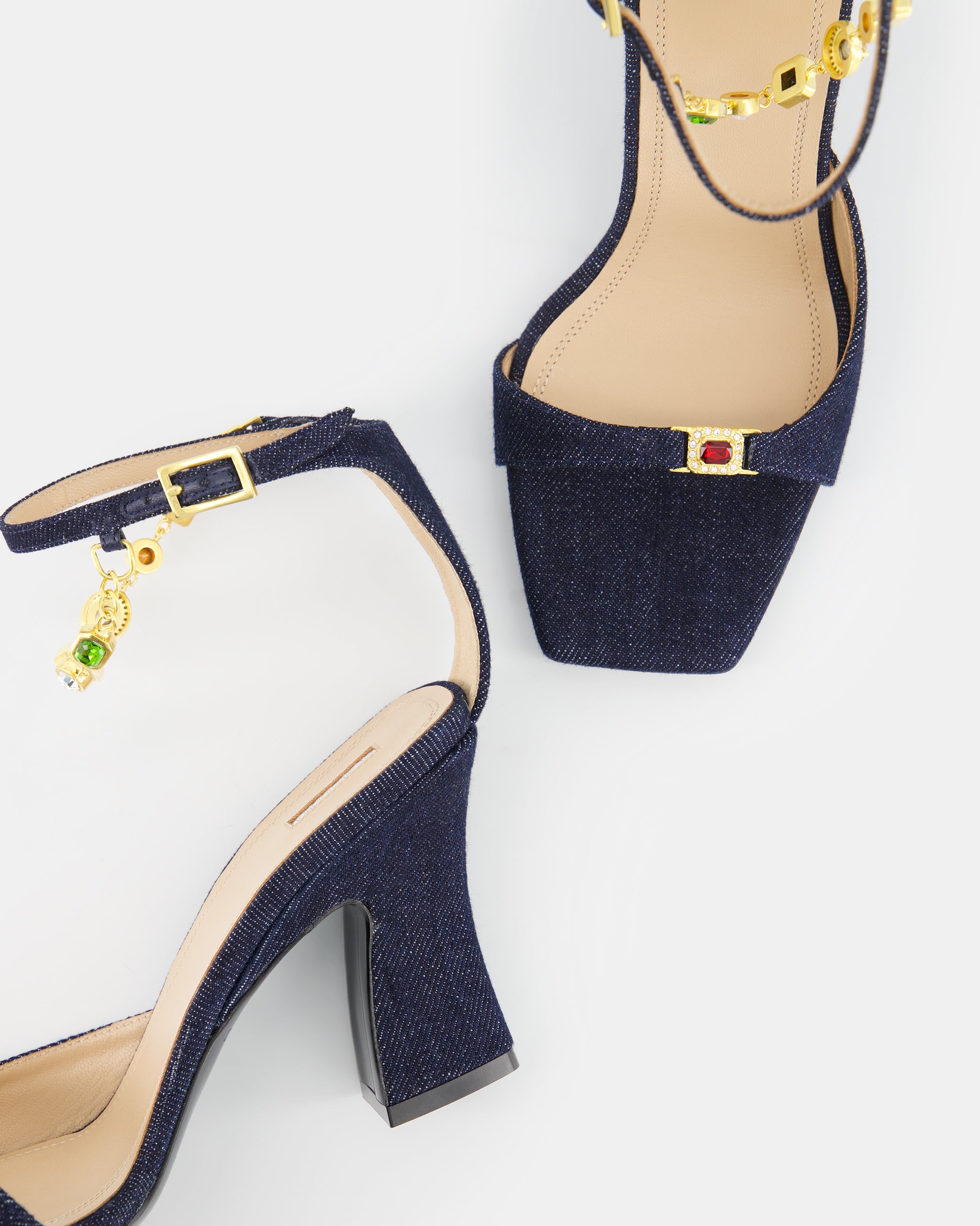 Nodaleto Nodstalgia Gemma 90 sandales denim foncé