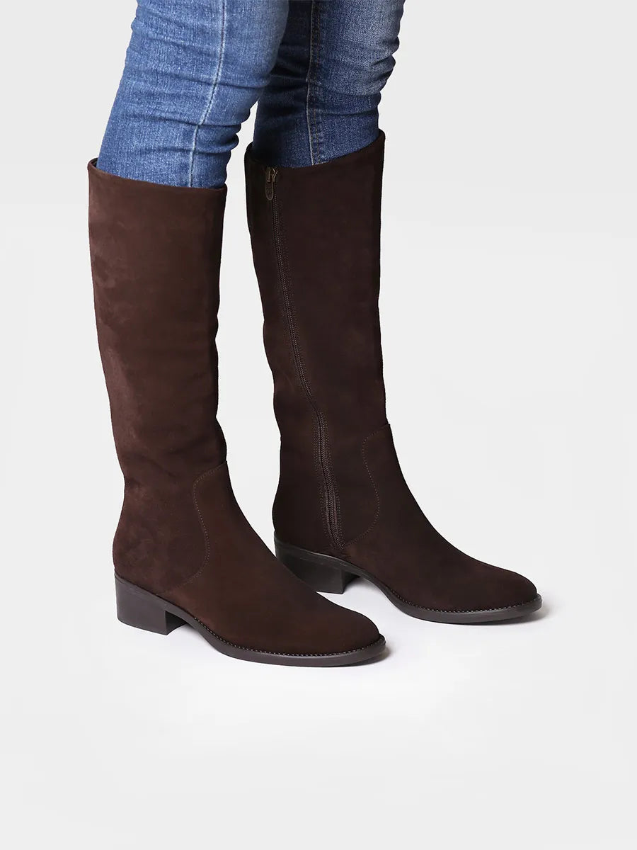 Toni Pons TIROL-SY botte haute daim marron