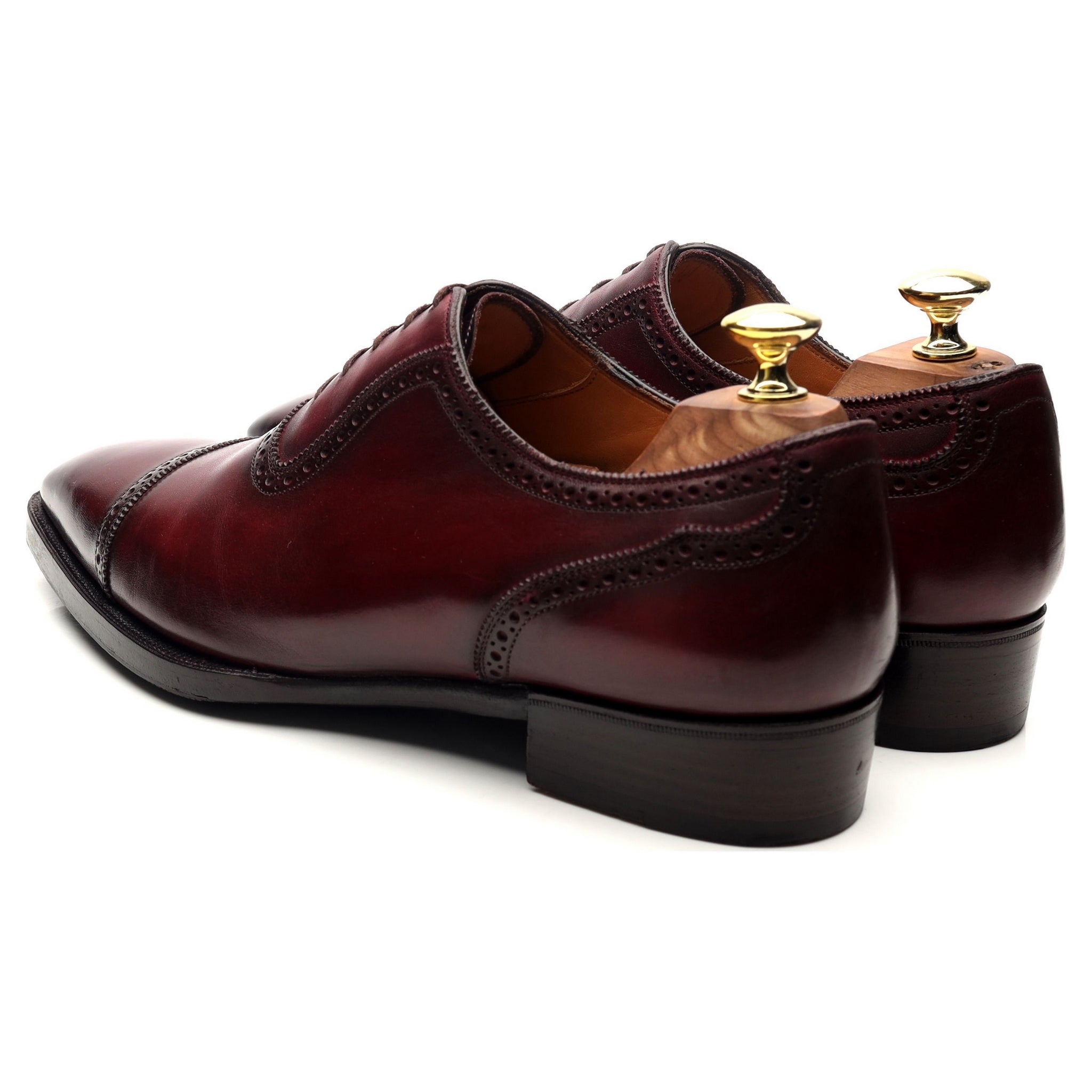 Antonio Meccariello Principes 3 richelieus cuir bordeaux UK 7.5