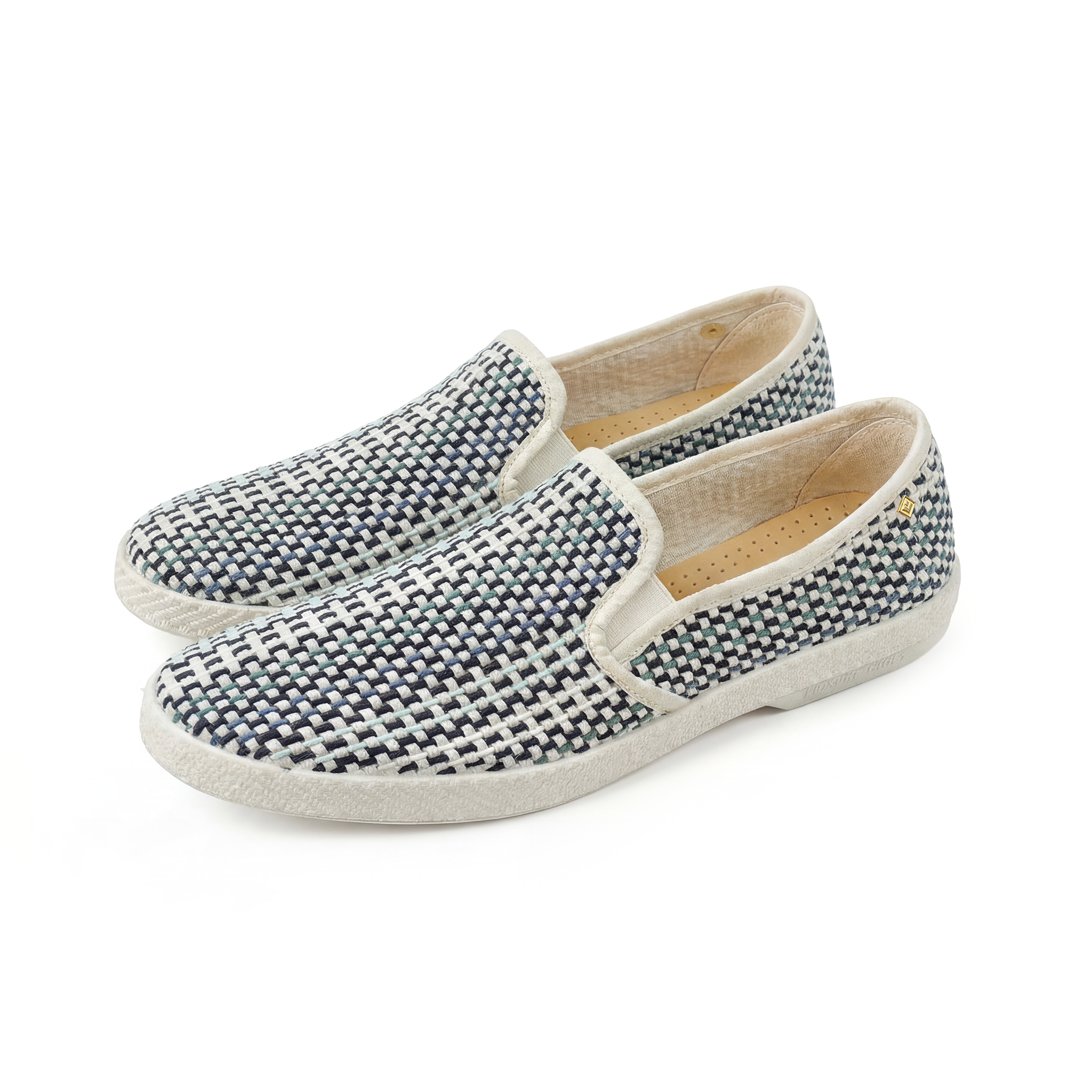 Rivieras Classic Verona espadrilles tissées bleu coton