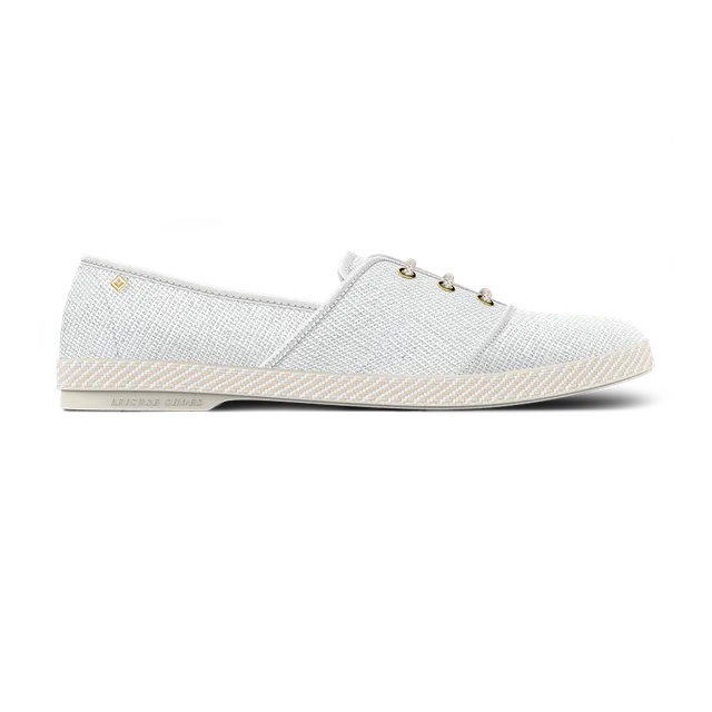 Rivieras Lacets espadrilles blanc toile coton