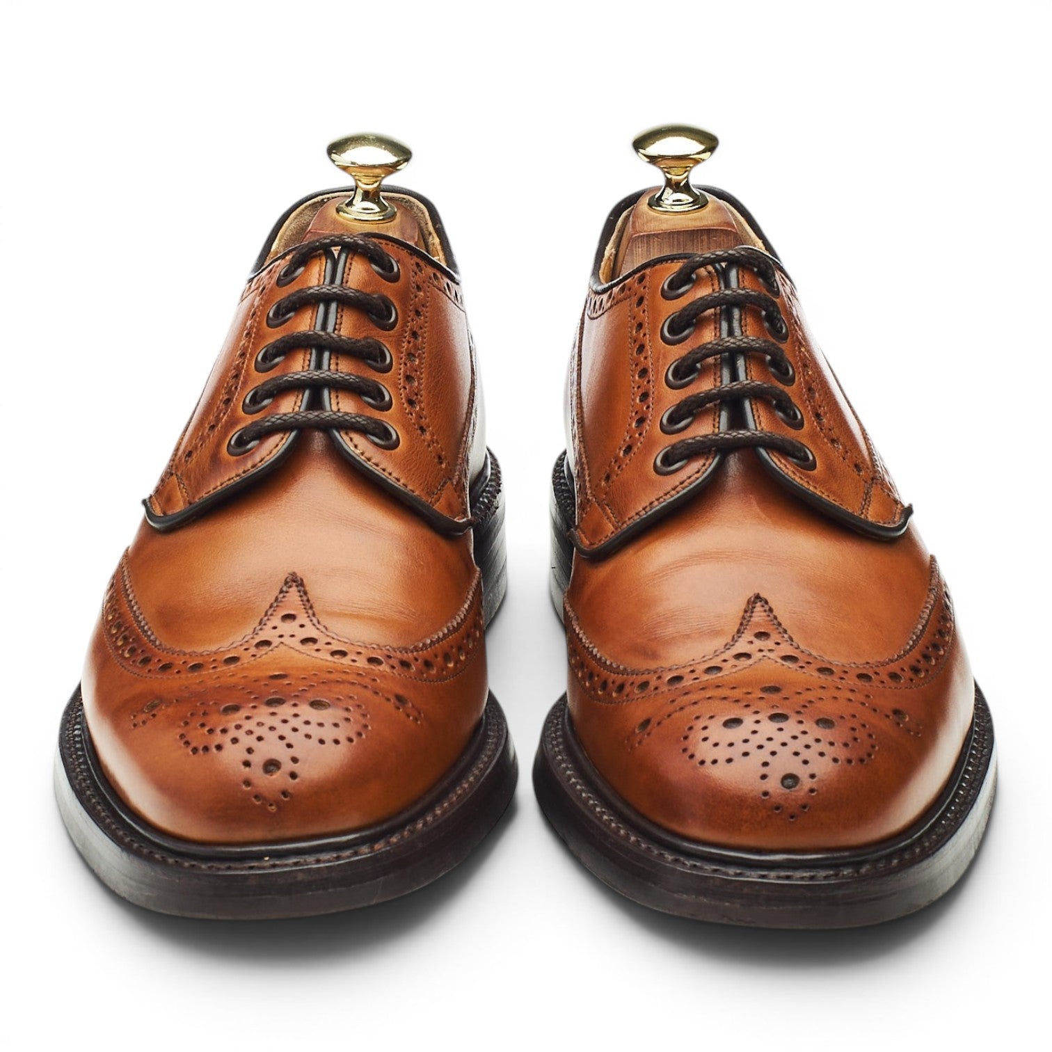 Barker derbies brogues cuir marron tan pointure UK 7
