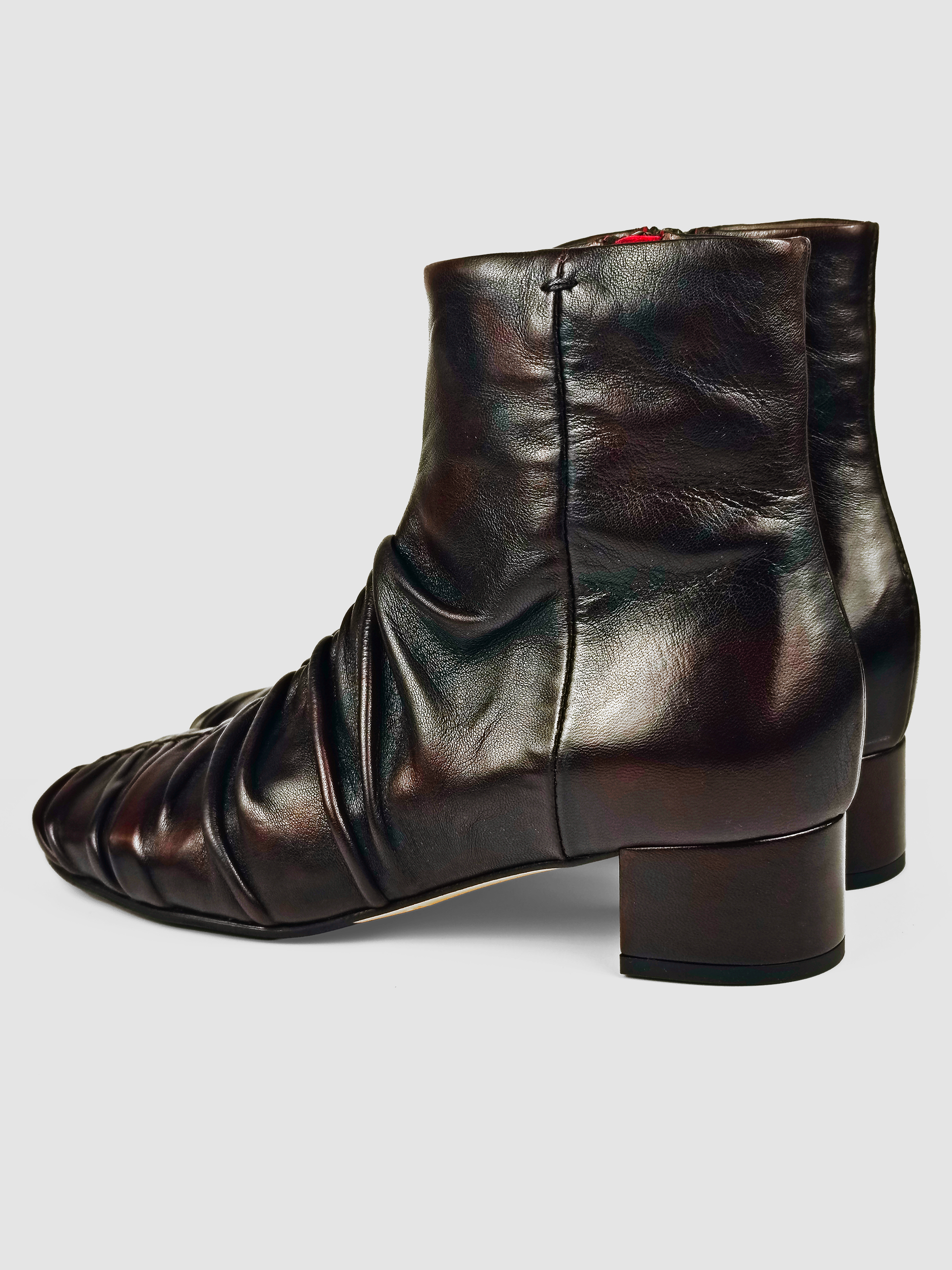 Lorena Paggi Nappa bottine bordeaux amovible