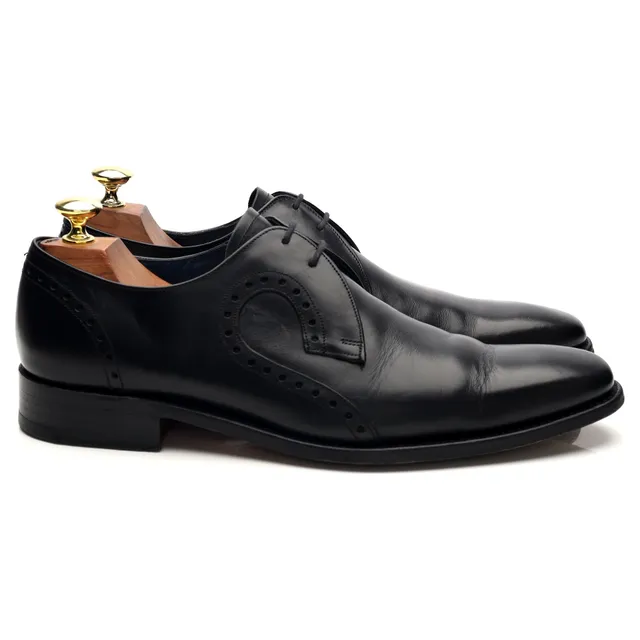 Barker Orlando Derby cuir noir pointure UK 7.5 cousu Goodyear